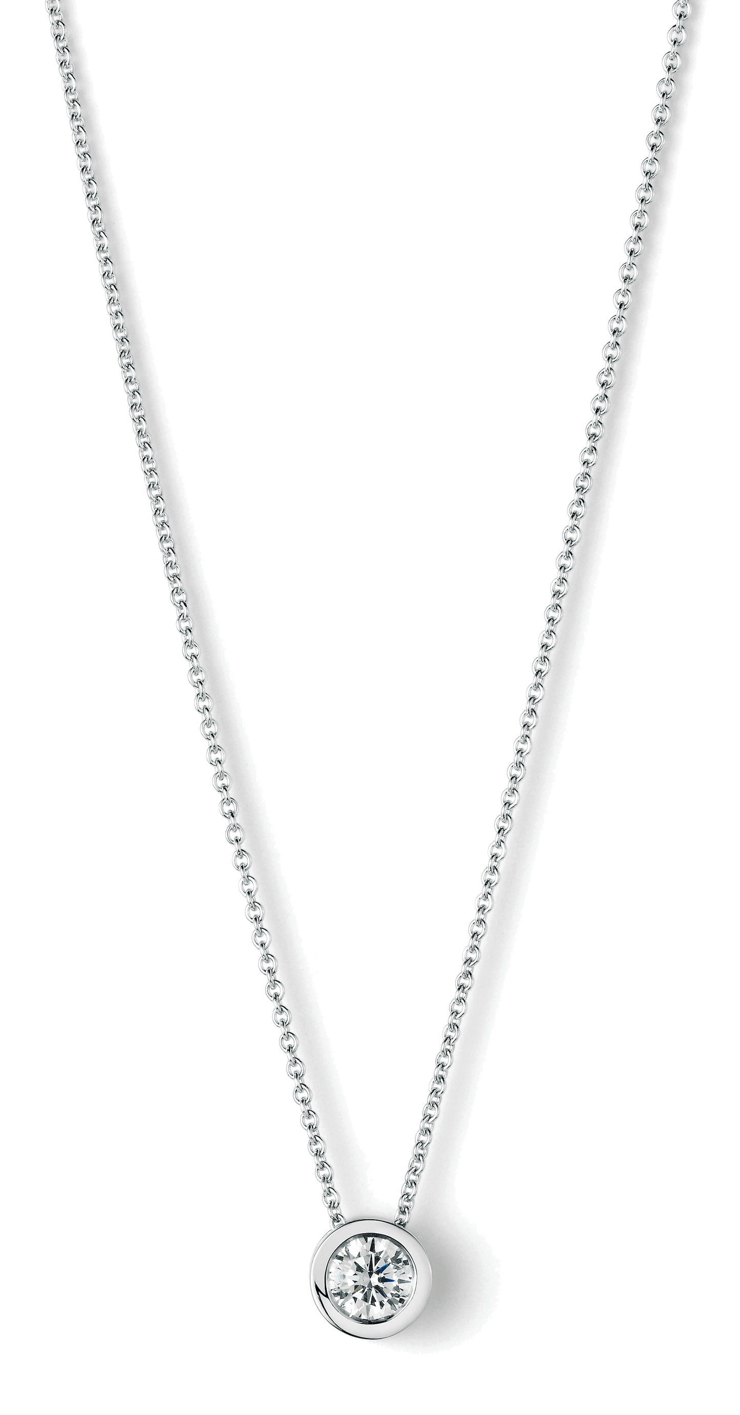 Anhänger Weißgold, Zargenfassung