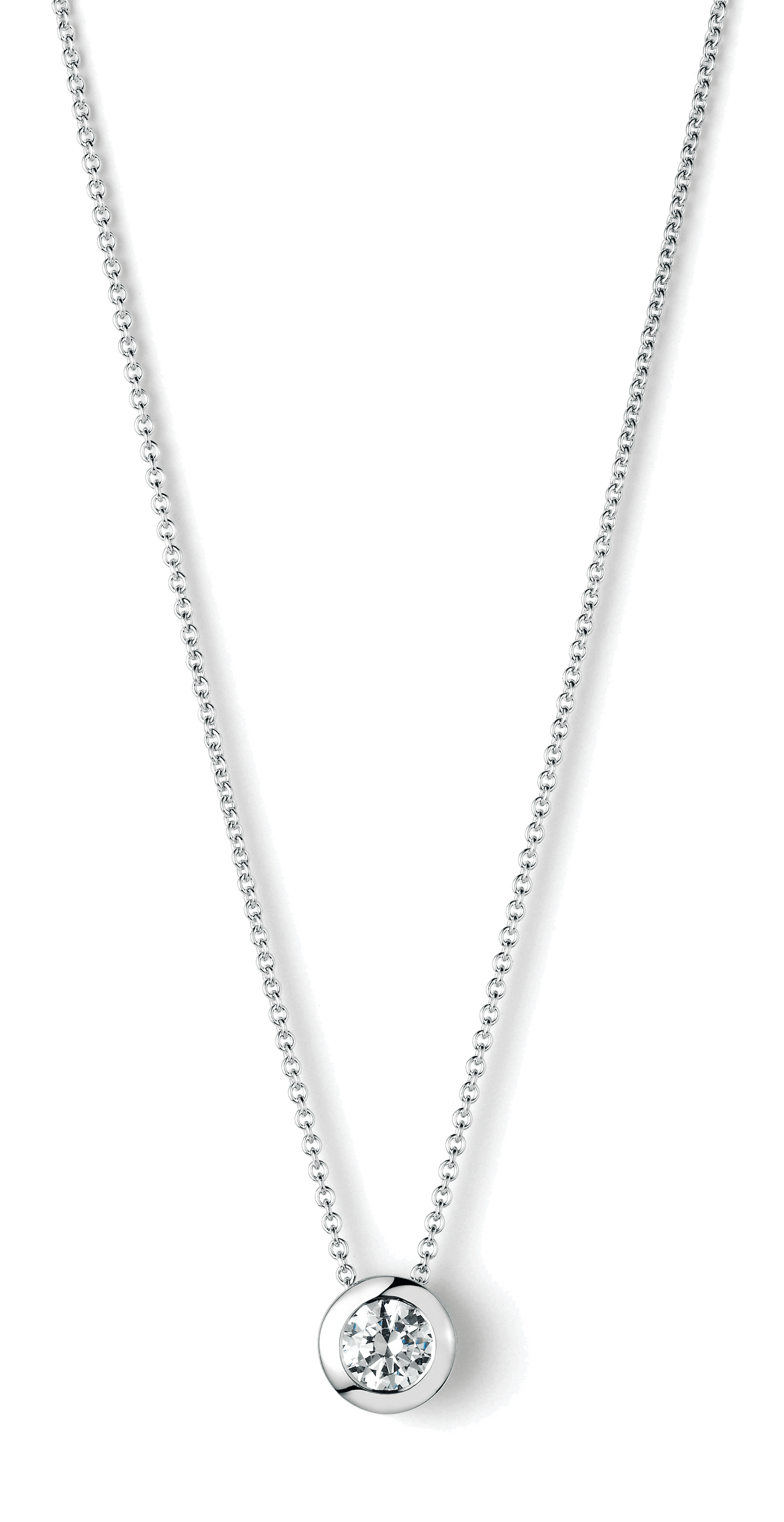 Anhänger Weißgold, Zargenfassung