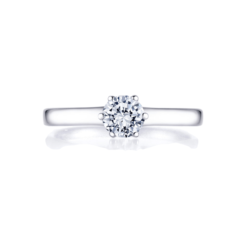 Ring Weißgold, 6er-Krappenfassung