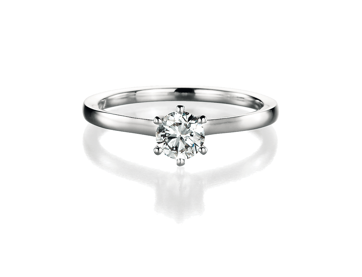 Ring Weißgold, 6er-Krappenfassung