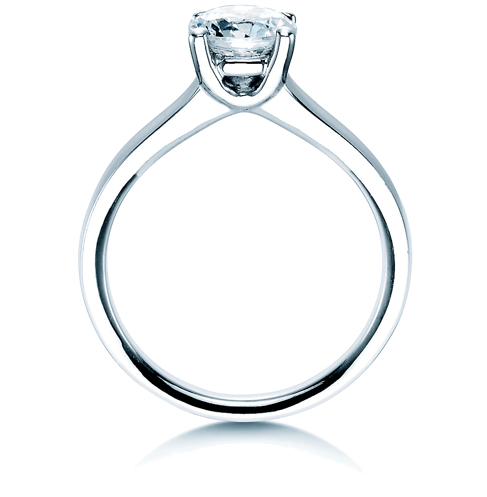 Ring Weißgold, 4er-Krappenfassung