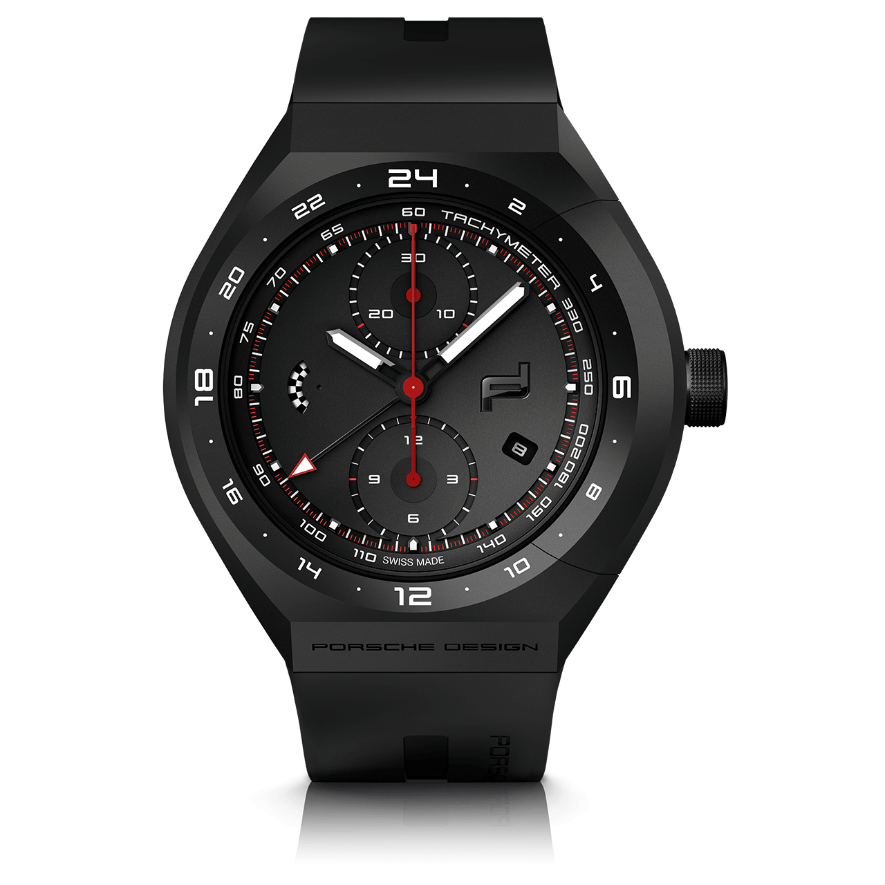 MONOBLOC ACTUATOR 24H-CHRONOTIMER BLACK & RUBBER