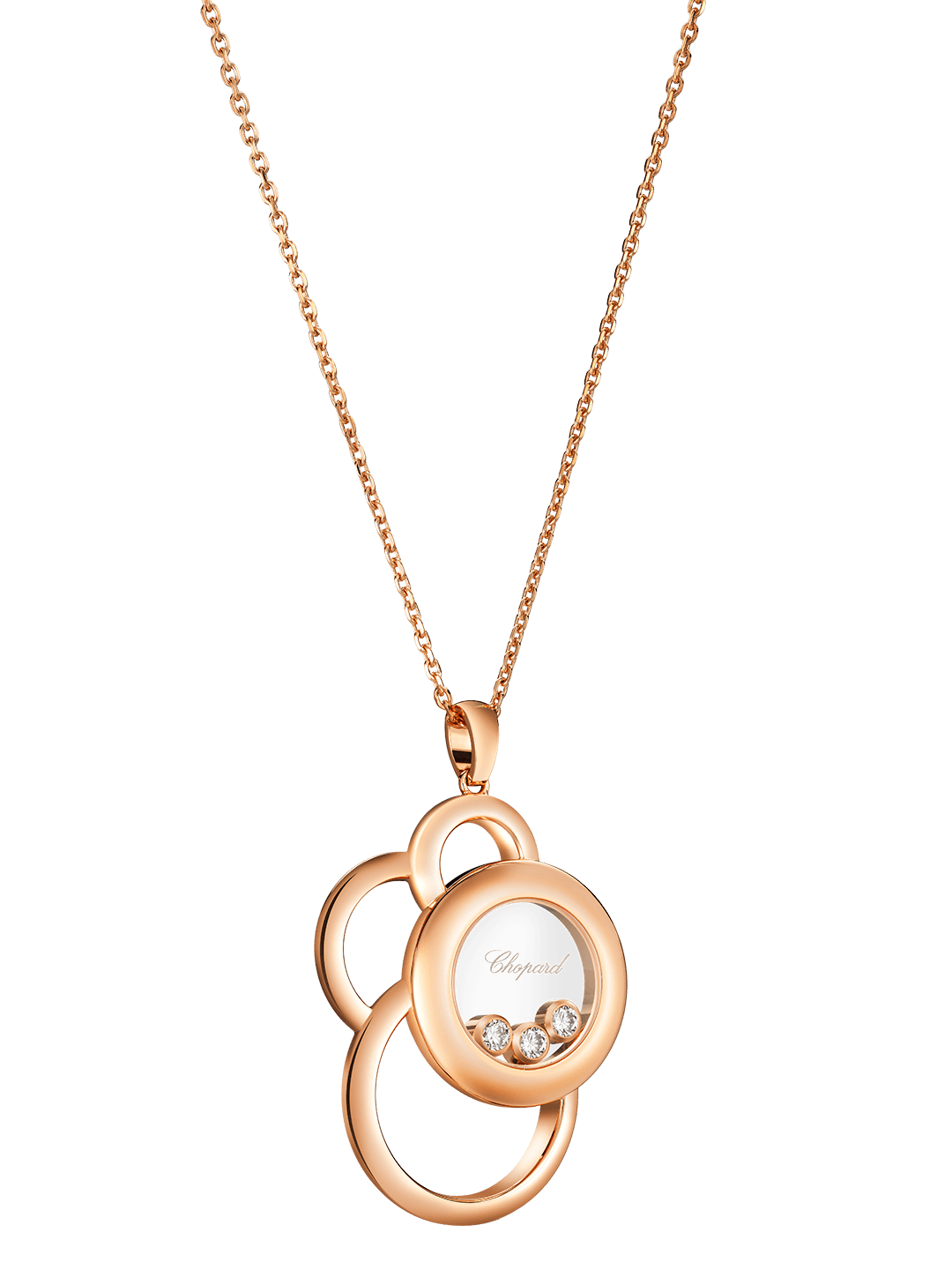 “Happy Dreams” 750er-Roségold Anhänger mit Kette