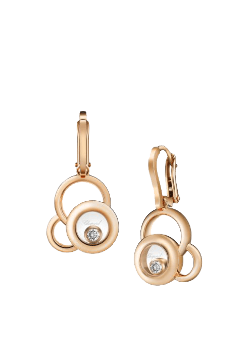 Happy Dreams 750er-Roségold Ohrhänger mit 2 beweglichen Diamanten 0,19 ct TW/if.