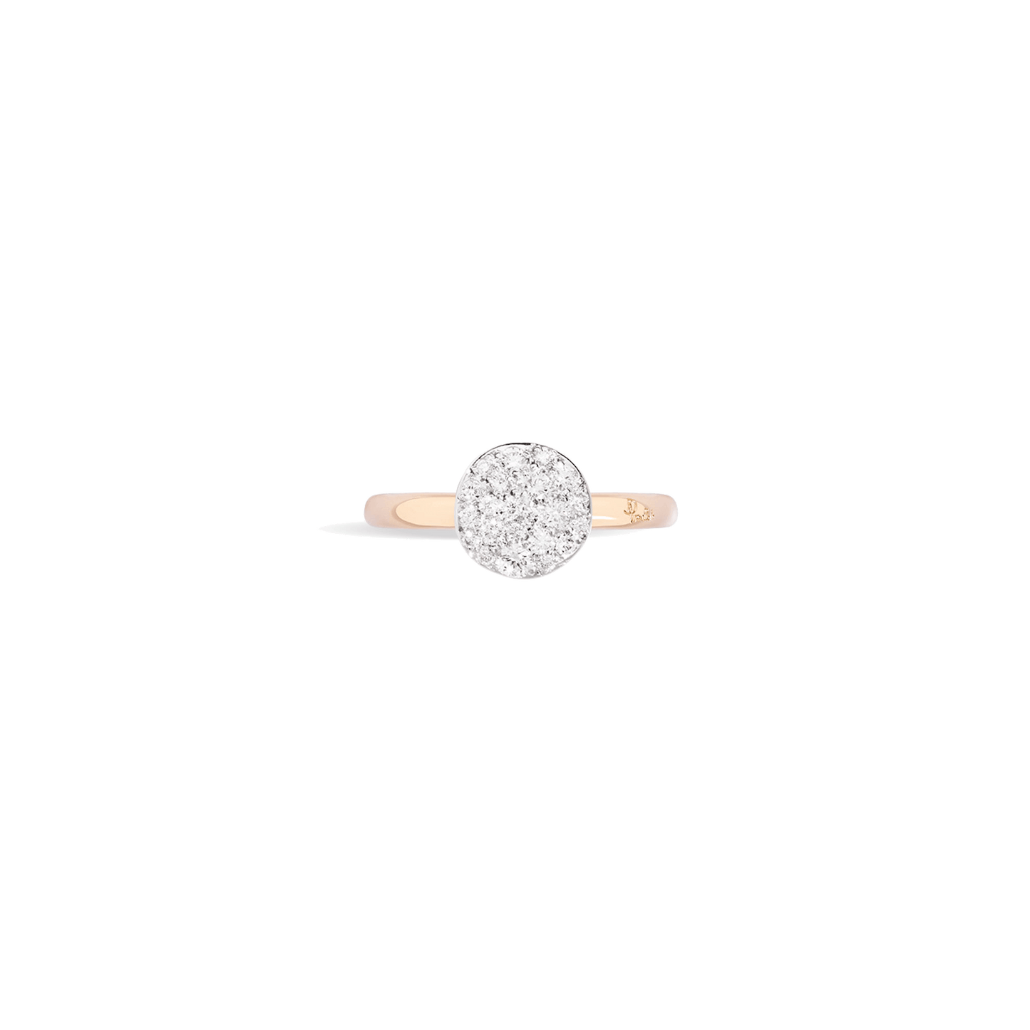 Ring Sabbia aus 750er Roségold mit Diamanten-Pavé-Fassung, 0,24 kt.