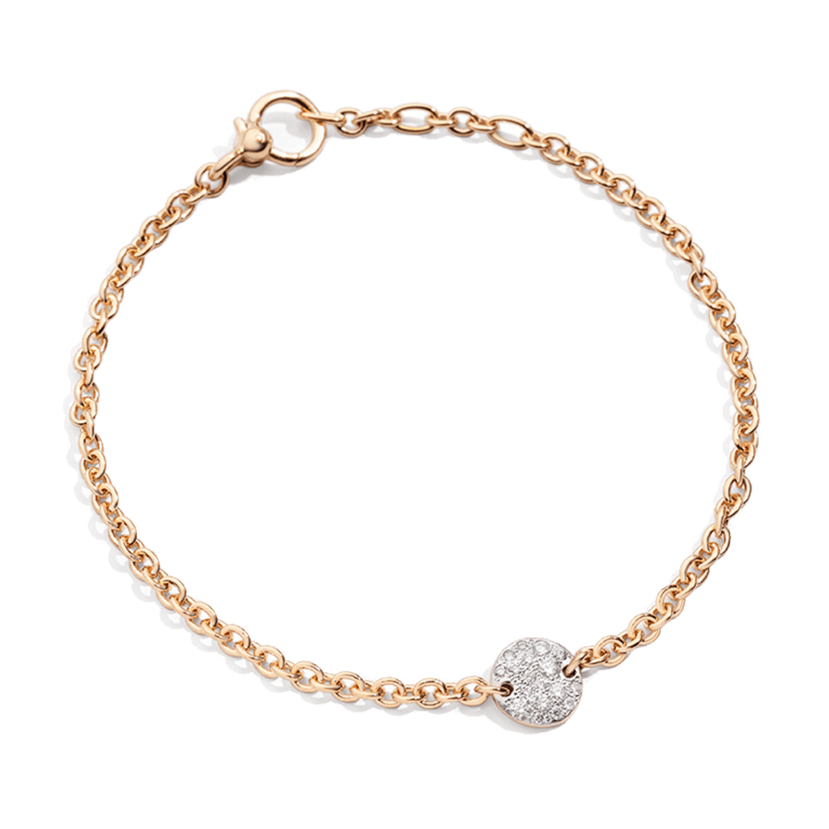 Armband Sabbia aus 750er Roségold mit Diamanten, Länge 19,5 cm.