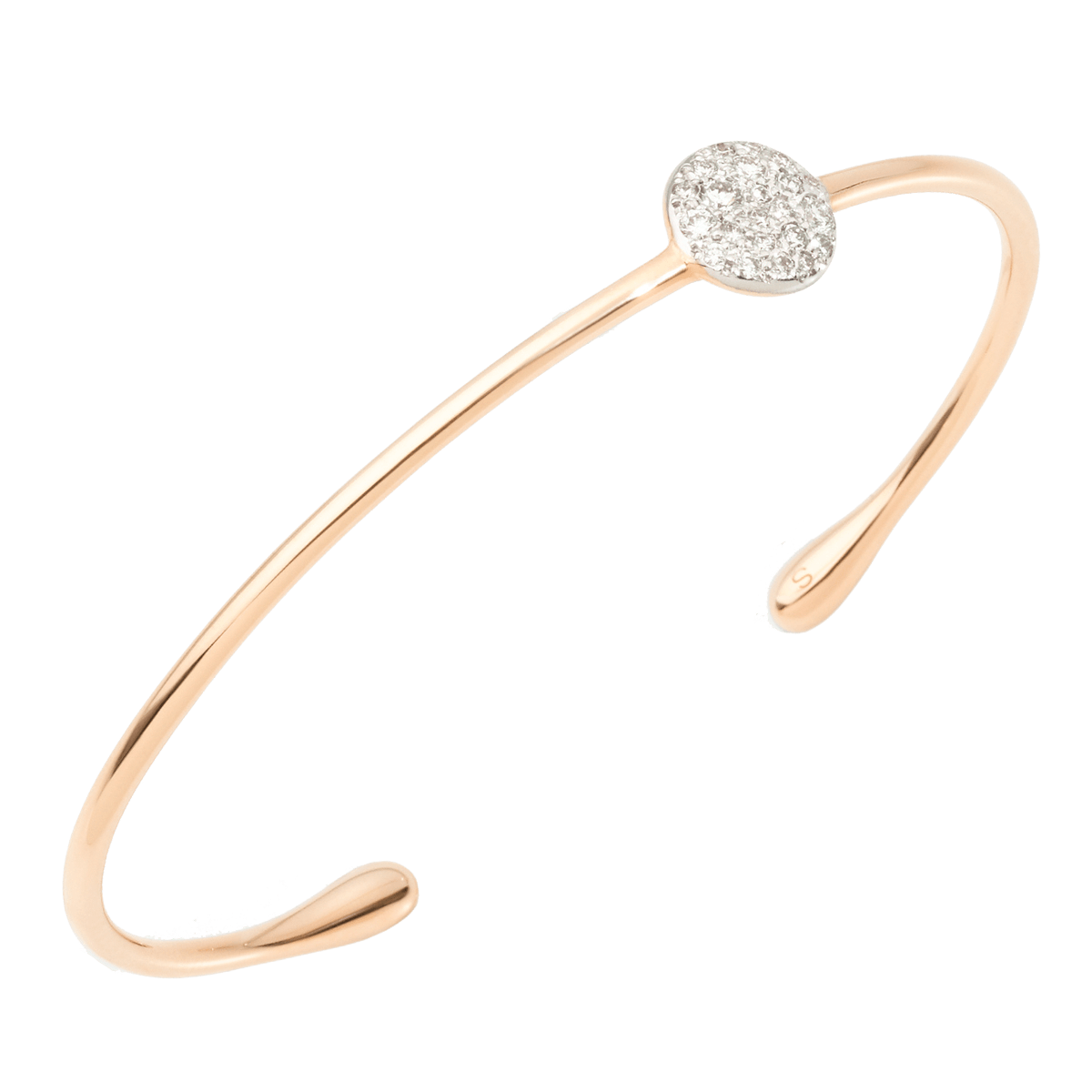 Armband Sabbia aus 750er Roségold mit Diamanten pavé gefasst.