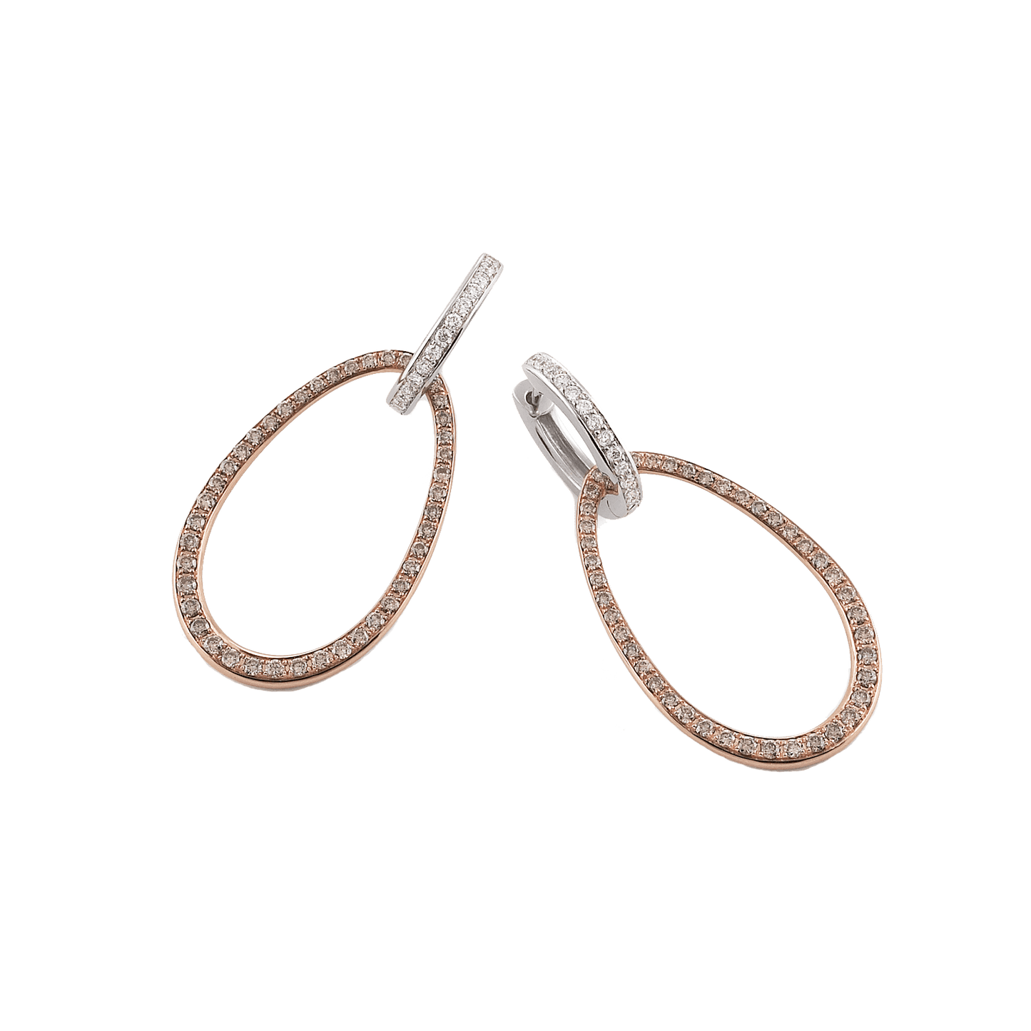 AMORI Ohrring aus 750er Roségold mit 26 Brillanten, optionale Farben: Rosé-, Gelb-, Weißgold.