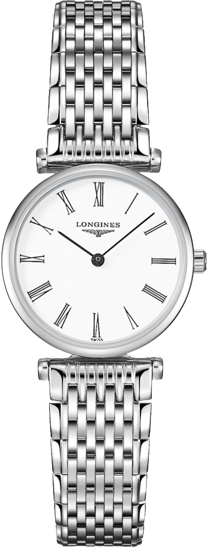 Edle Longines Uhr LA GRANDE CLASSIQUE aus Edelstahl mit kratzfestem Saphirglas, 24 mm Ø, Dreifach-Sicherheitsfaltschließe.