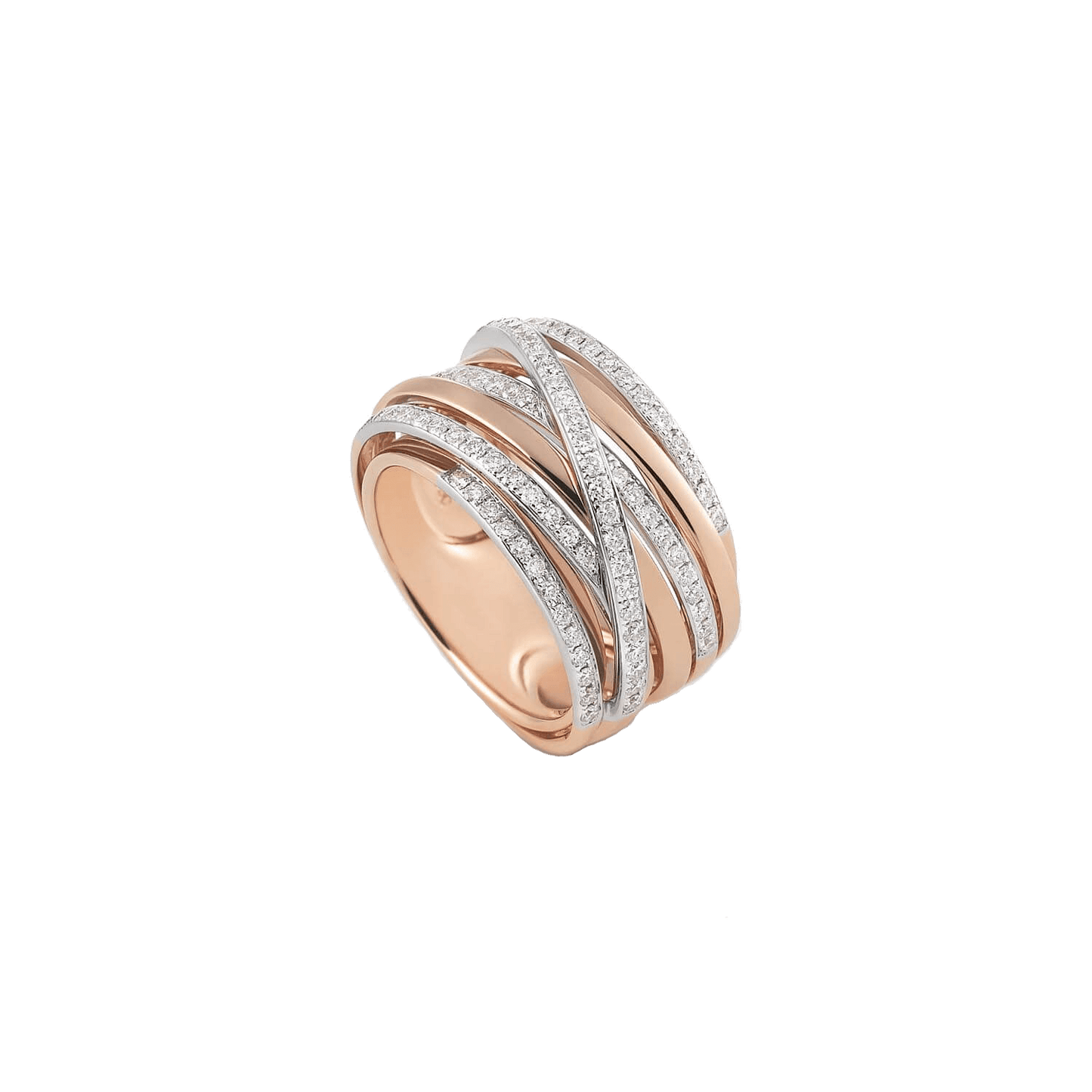 SERENATA – Ring aus 750er Rosé-/Weißgold mit 83 Brillanten, 0,94 ct, verfügbar in Rosé-, Gelb- oder Weißgold.
