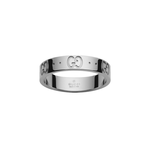 Icon Ring in Weißgold