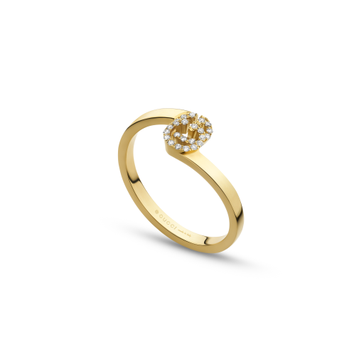 GG Running Ring aus Gelbgold mit Diamanten